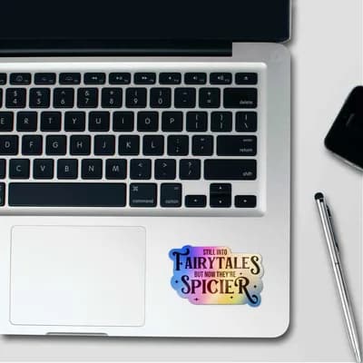 Fairytales Spicier Holographic Sticker waterproof vinyl decal for laptop, bike, car & bottle