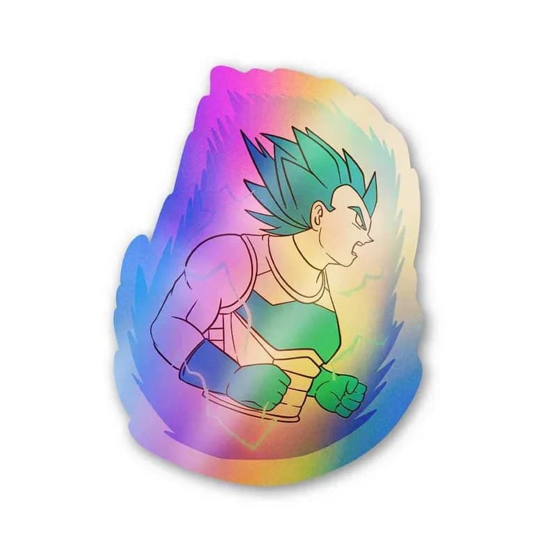 Prince saiyan Holographic Stickers