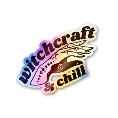 Witchcraft Holographic Stickers waterproof vinyl decal for laptop, bike, car & bottle