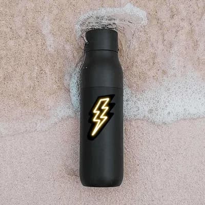 Neon Lightning Sticker waterproof vinyl decal for laptop, bike, car & bottle