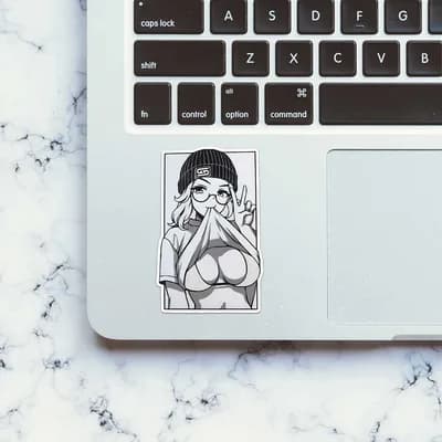 Waifu Peace Sticker waterproof vinyl decal for laptop, bike, car & bottle