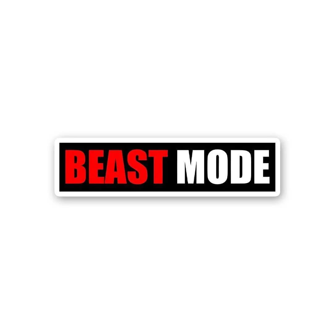 Beast Mode Sticker waterproof vinyl decal for laptop, bike, car & bottle