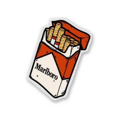 Marlboro Sticker waterproof vinyl decal for laptop, bike, car & bottle