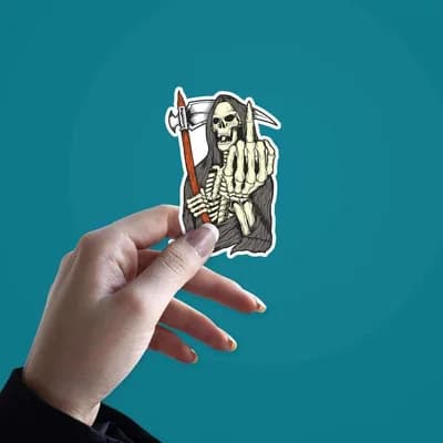 F**K YOU Sticker waterproof vinyl decal for laptop, bike, car & bottle