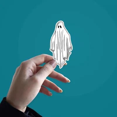 GHOST STICKER waterproof vinyl decal for laptop, bike, car & bottle