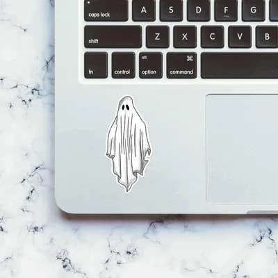GHOST STICKER waterproof vinyl decal for laptop, bike, car & bottle