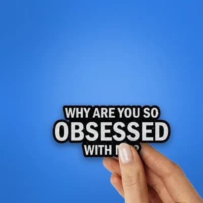 Obsessed Glitter Sticker waterproof vinyl decal for laptop, bike, car & bottle