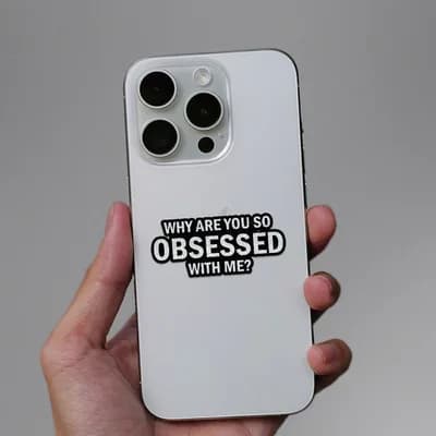 Obsessed Glitter Sticker waterproof vinyl decal for laptop, bike, car & bottle