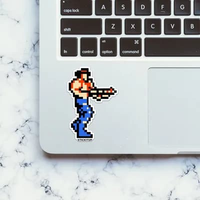 RETRO COMMANDO Sticker waterproof vinyl decal for laptop, bike, car & bottle
