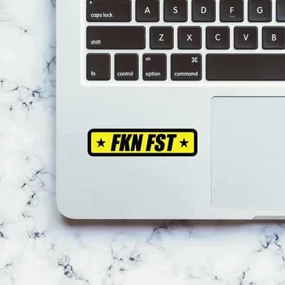 FKN FST Sticker waterproof vinyl decal for laptop, bike, car & bottle