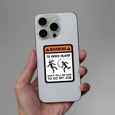 Avoid Injury Sticker waterproof vinyl decal for laptop, bike, car & bottle