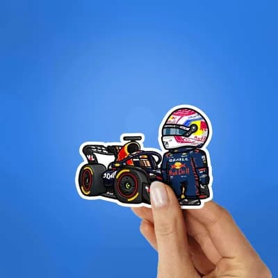 Max Verstappen Sticker waterproof vinyl decal for laptop, bike, car & bottle