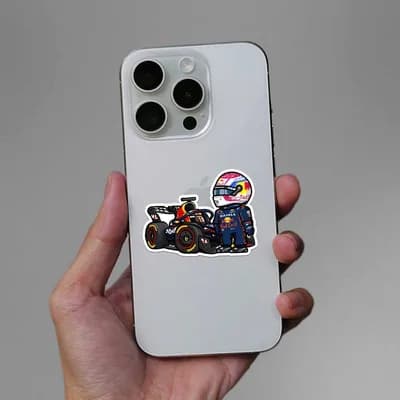 Max Verstappen Sticker waterproof vinyl decal for laptop, bike, car & bottle