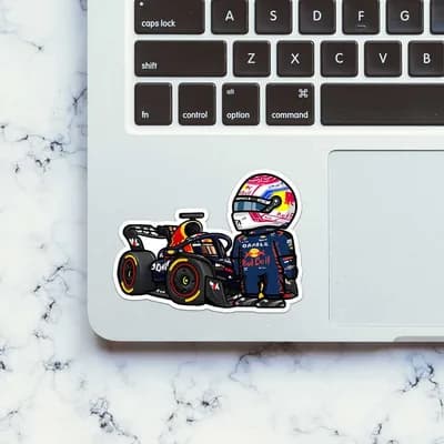 Max Verstappen Sticker waterproof vinyl decal for laptop, bike, car & bottle