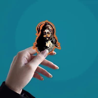 Hanuman Sticker waterproof vinyl decal for laptop, bike, car & bottle