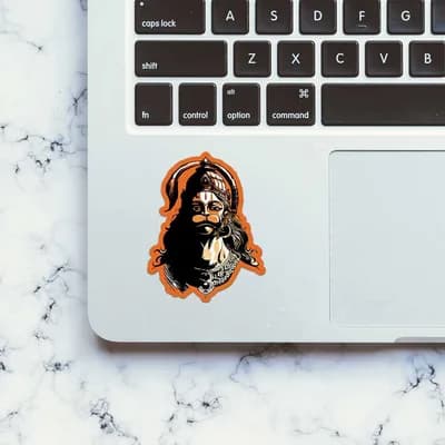 Hanuman Sticker waterproof vinyl decal for laptop, bike, car & bottle