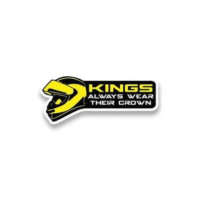 Kings Always Wear Their Crown Sticker waterproof vinyl decal for laptop, bike, car & bottle