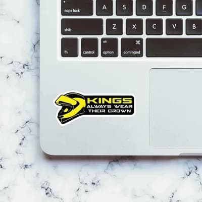 Kings Always Wear Their Crown Sticker waterproof vinyl decal for laptop, bike, car & bottle