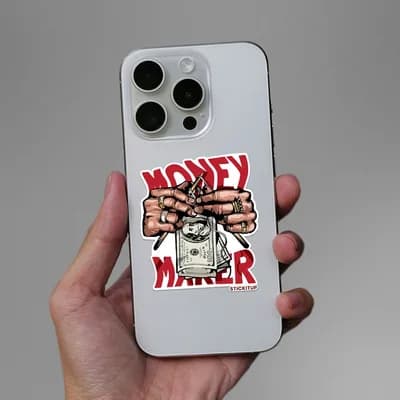 Money Maker Sticker waterproof vinyl decal for laptop, bike, car & bottle