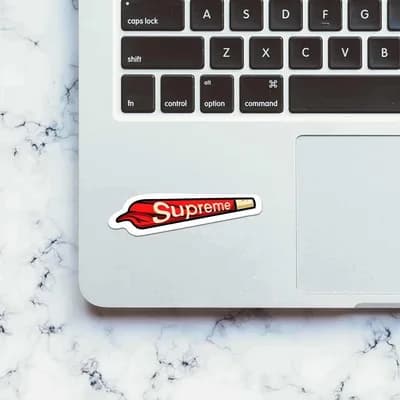 Supreme Bud Sticker waterproof vinyl decal for laptop, bike, car & bottle