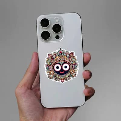 Lord Jagannath Sticker waterproof vinyl decal for laptop, bike, car & bottle