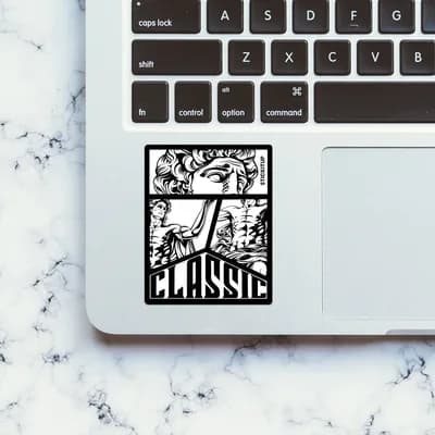 Classic Sticker waterproof vinyl decal for laptop, bike, car & bottle
