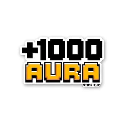 1000 AURA Sticker waterproof vinyl decal for laptop, bike, car & bottle