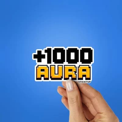 1000 AURA Sticker waterproof vinyl decal for laptop, bike, car & bottle