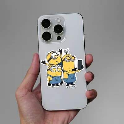 Minions Sticker waterproof vinyl decal for laptop, bike, car & bottle