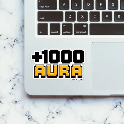 1000 AURA Sticker waterproof vinyl decal for laptop, bike, car & bottle