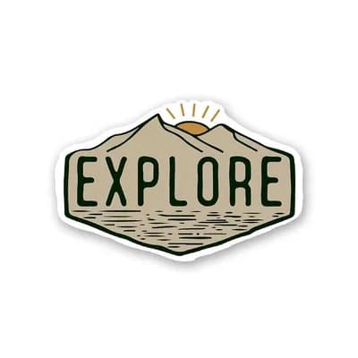 Explore Sticker waterproof vinyl decal for laptop, bike, car & bottle