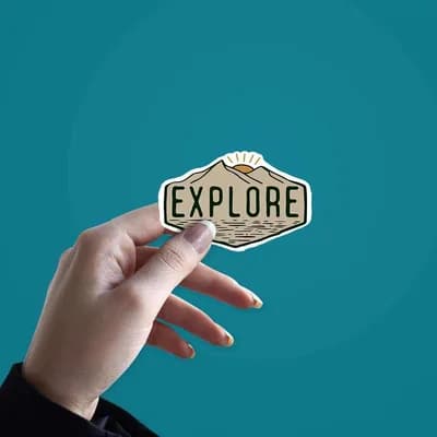 Explore Sticker waterproof vinyl decal for laptop, bike, car & bottle