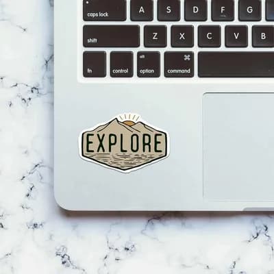 Explore Sticker waterproof vinyl decal for laptop, bike, car & bottle