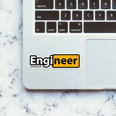 Engineer 1.0 Sticker waterproof vinyl decal for laptop, bike, car & bottle