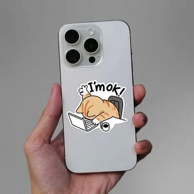 I'm Ok Sticker waterproof vinyl decal for laptop, bike, car & bottle