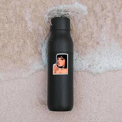 Smoke Girl Sticker waterproof vinyl decal for laptop, bike, car & bottle