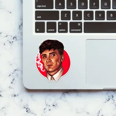 Smoking Shelby Sticker waterproof vinyl decal for laptop, bike, car & bottle