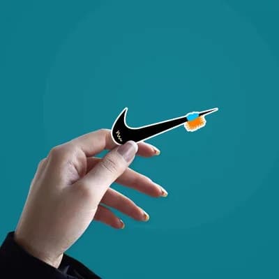 Just do it sticker waterproof vinyl decal for laptop, bike, car & bottle