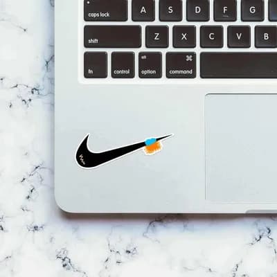 Just do it sticker waterproof vinyl decal for laptop, bike, car & bottle