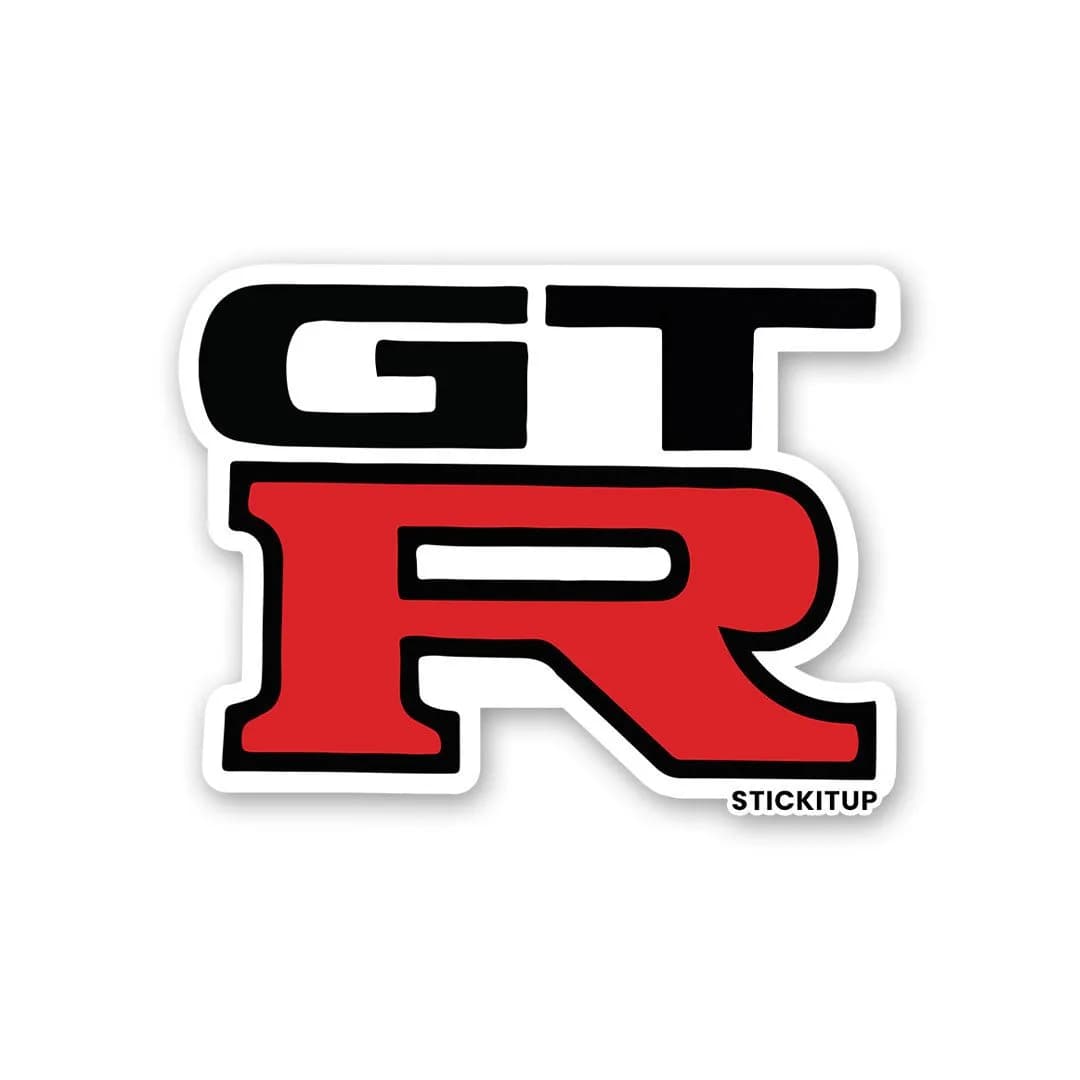 GT R Sticker waterproof vinyl decal for laptop, bike, car & bottle