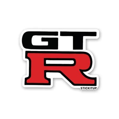 GT R Sticker waterproof vinyl decal for laptop, bike, car & bottle