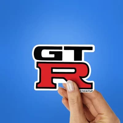 GT R Sticker waterproof vinyl decal for laptop, bike, car & bottle