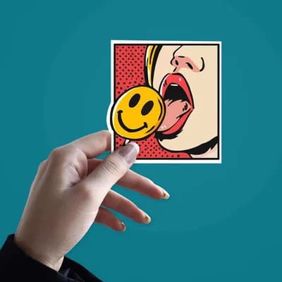 Suckin' too hard on your lollipop Sticker waterproof vinyl decal for laptop, bike, car & bottle