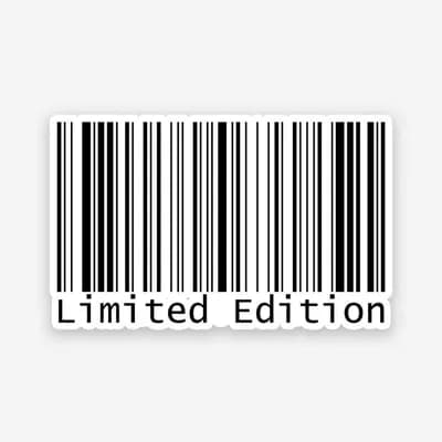 Limited Edition sticker waterproof vinyl decal for laptop, bike, car & bottle