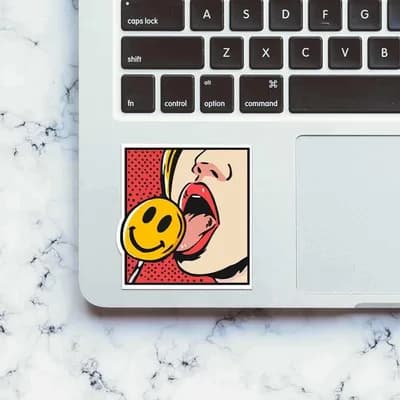 Suckin' too hard on your lollipop Sticker waterproof vinyl decal for laptop, bike, car & bottle