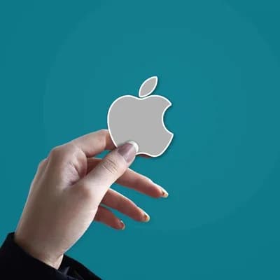 Apple Sticker waterproof vinyl decal for laptop, bike, car & bottle