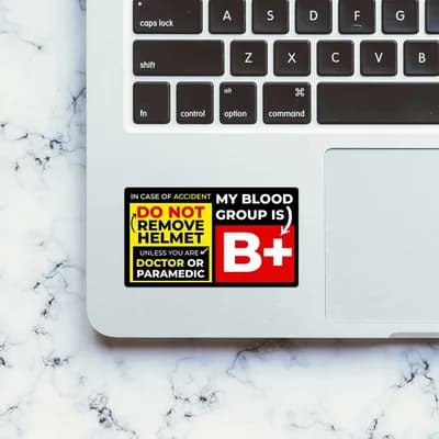 B Positive Sticker waterproof vinyl decal for laptop, bike, car & bottle