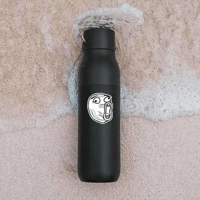 The meme face Sticker waterproof vinyl decal for laptop, bike, car & bottle