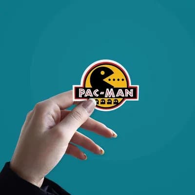 PAC - MAN Sticker waterproof vinyl decal for laptop, bike, car & bottle