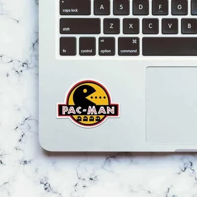 PAC - MAN Sticker waterproof vinyl decal for laptop, bike, car & bottle